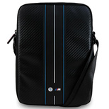 BMW Carbon &amp; Blue Stripe Tasche für ein 10&quot; Tablet - Schwarz