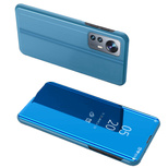 Clear View Case Cover für Xiaomi 12 Lite blaue Flip-Cover