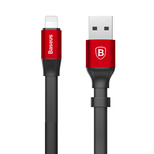 Kabel Baseus Nimble USB-A / Lightning 2A 0.23 m - czerwono-czarny