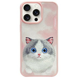 Etui Nimmy Big Eyed Pet 2.0 Cat na iPhone 15 Pro Max - różowe