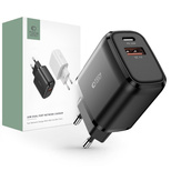 Tech-Protect C20W Charger USB-C PD 20W / USB-A QC 3.0 - Black