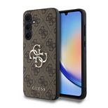 Guess 4G Big Metal Logo Hülle für Samsung Galaxy A35 - braun