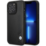 Hülle BMW BMHCP14X22RBDK iPhone 14 Pro Max 6.7&quot; schwarz/schwarz Hardcase Leder Blue Dots