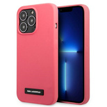 Karl Lagerfeld Silicone Plaque Case for iPhone 13 Pro / iPhone 13 - Fuchsia