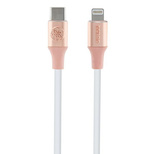 Guess Geprägtes Logo USB-C/ Lightning -Kabel 1,5 m Schnellladung – Pink