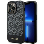 Guess GUHMP14XHGCFSEK iPhone 14 Pro Max 6,7&quot; schwarz/schwarzes Hardcase GCube Stripes MagSafe