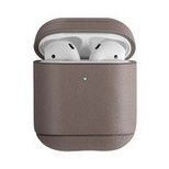 Etui skórzane UNIQ Terra na AirPods 1 / 2 gen. - beżowe