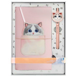 Nimmy 2in1 Notizbuch + Stift rosa Big Eyed Pet 2.0 Cat Set