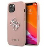 Guess GUHCP13SSA4GSPI iPhone 13 mini 5.4&quot; pink/pink hardcase Saffiano 4G Metal Logo