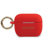 Guess GUACAPSILGLRE AirPods Pro Abdeckung rot/roter Silikon-Glitter