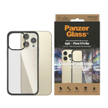 PanzerGlass ClearCase antibakterielle Hülle für iPhone 14 Pro Max – transparent und schwarz