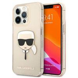 Karl Lagerfeld KLHCP13XKHTUGLGO iPhone 13 Pro Max 6,7" złoty/gold hardcase Glitter Karl's Head