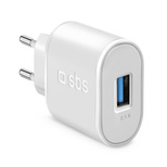 SBS TETR1USB2AWFAST 10W USB-A Netzladegerät – Weiß