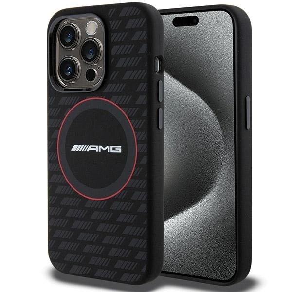 AMG Silicone Carbon Pattern MagSafe case for iPhone 15 Pro Max 