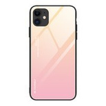 Gradient Glass Handyhülle Schutzhülle aus Panzerglas für iPhone 12 mini rosa