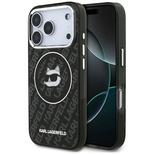 Karl Lagerfeld IML Choupette Head Logo MagSafe Case for iPhone 17 Pro Max - Black