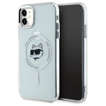 Etui Karl Lagerfeld IML Metal Choupette Head MagSafe na iPhone 11 - białe