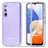 Tech-Protect FlexAir Hybrid-Hülle für Samsung Galaxy A14 4G / 5G – transparent und glitzernd