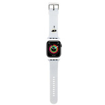 Karl Lagerfeld 3D Rubber Karl Head Strap für Apple Watch 42/44/45/49 mm – Weiß