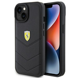 Ferrari Quilted Metal Logo case for iPhone 15 - black