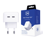 Ładowarka sieciowa 3mk Hyper Charger 35W 2x USB-C - biała