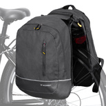 Wozinsky Doppel-Fahrradtasche Rucksack 2in1 30l Schwarz (WBB30BK)