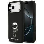 Karl Lagerfeld Silicone Karl Sketch &amp; Logo MagSafe Case for iPhone 17 Pro Max - Black
