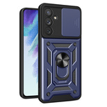 Hybrid Armor Camshield etui do Samsung Galaxy A54 5G pancerny pokrowiec z osłoną na aparat niebieskie