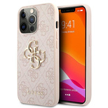 Etui Guess 4G Big Metal Logo na iPhone 13 Pro Max - różowe