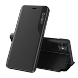 Eco Leather View Case elegant bookcase type case with kickstand for iPhone 13 mini black