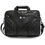 Torba BMW Carbon Pockets & Metal Logo na laptopa 16" - czarna
