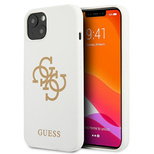 Guess GUHCP13MLS4GGWH iPhone 13 6,1" biały/white hard case Silicone 4G Logo