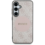 Etui Guess 4G Round Patch Classic Logo MagSafe na Samsung Galaxy S25 Ultra - różowe