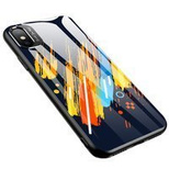 Color Glass Case Durable Cover with Tempered Glass Back and camera cover iPhone XS / iPhone X pattern 5
