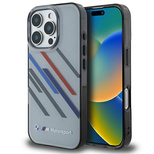 BMW Motosport IML Random Stripes Hülle für iPhone 16 Pro – grau