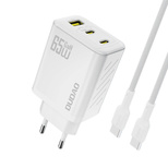 Ładowarka sieciowa Dudao A29C 65W GaN + kabel USB-C - biała