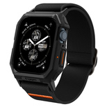 Spigen Lite Fit Pro Hülle mit Armband für Apple Watch 4 / 5 / 6 / 7 / 8 / 9 / SE (44 / 45 mm) – Mattschwarz