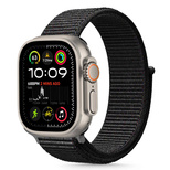 Tech-Protect Nylon Strap for Apple Watch 44 / 45 / 46 / 49 mm - Black