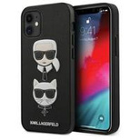 Karl Lagerfeld KLHCP12SSAKICKCBK iPhone 12 mini 5,4" czarny/black hardcase Saffiano Ikonik Karl&Choupette Head