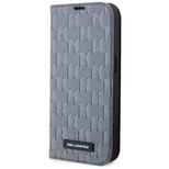 Karl Lagerfeld KLBKP14SSAKLHPG iPhone 14 6.1&quot; bookcase silver/silver Saffiano Monogram