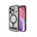 ZAGG Santa Cruz Snap KS MagSafe Hülle mit Ständer für iPhone 17 Pro - Transparent und Schwarz