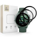 Szkło hybrydowe Tech-Protect Glass Flex+ 2-pack na Garmin Vivoactive 6 - czarne
