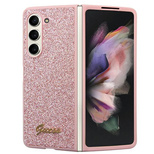 Guess Glitter Script Hülle für Samsung Galaxy Z Fold 5 – Rosa