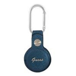 Guess Saffiano Vintage Script AirTag case - blue