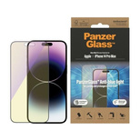 PanzerGlass Ultra-Wide Fit Antibakterielles gehärtetes Glas mit Blaulichtfilter und Positionierer für iPhone 14 Pro Max