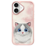 Etui Nimmy Big Eyed Pet 2.0 Cat na iPhone 16 - różowe