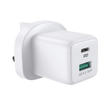 Joyroom USB Typ C / USB-Wandladegerät 30 W Power Delivery Quick Charge 4,5 A (UK-Stecker) weiß (L-QP303)