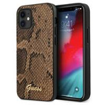 Guess GUHCP12SPUSNSMLBR iPhone 12 mini 5,4" brązowy/brown hardcase Script Python Collection