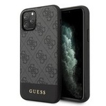 Guess GUHCN65G4GLGR iPhone 11 Pro Max szary/grey hard case 4G Stripe Collection