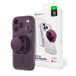 Etui AMAZINGTHING Titan Pro Pop Lens na iPhone 18 Pro Max z osłoną aparatu uchwytem i podstawką kompatybilne z MagSafe - fioletowe